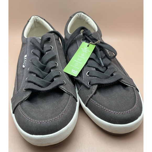 Taos Footwear Shoes - NWT Taos Moc Star 2 Graphite Distressed Canvas Lace-Up Sneakers Women's 8.5